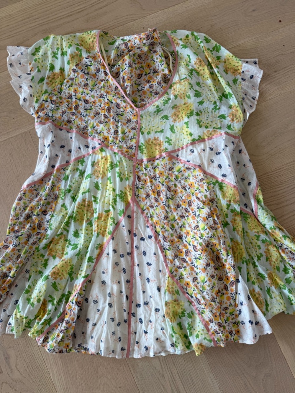 free people spring floral garden mini dress